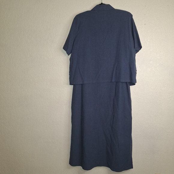 NAPA VALLEY DRESSES 2pc LONG DRESS & JACKET Women's Size L Embroidered Hearts - Picture 3 of 16